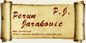 Perun Jaraković vizit kartica